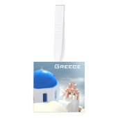 サントリニ午後の太陽 キューブオーナメント (正面)