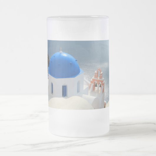 サントリニ教会の午後の太陽 フロストグラスビールジョッキ (中央)