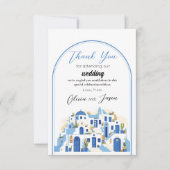 サントリニ結婚ギリシャ語 サンキューカード (正面)