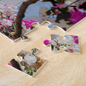 サントリーニのアイコニックなギリシャのブルードメッドハウス ジグソーパズル (側面)