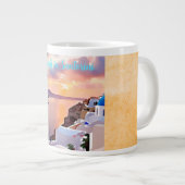 サントリーニのサンセット ジャンボコーヒーマグカップ (正面右)
