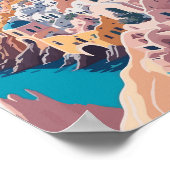 サントリーニのポスター:サントリーニのギリシャのポスター ポスター (角)