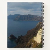 サントリーニの午後の太陽のノート ノートブック (裏面)