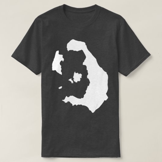 サントリーニの地図 Tシャツ (デザイン正面)