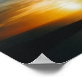 サントリーニの夕日（ギリシャ） ポスター (角)