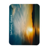 サントリーニの夕日(ギリシャ) マグネット (縦)