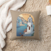 サントリーニの探索，ギリシャ クッション (ブランケット)