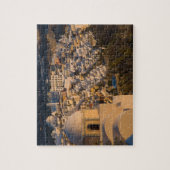 サントリーニの町のギリシャとギリシャの島 ジグソーパズル (縦)