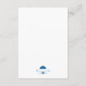 サントリーニの目的地 ギリシャの島のウェディング エンクロージャーカード (裏面)