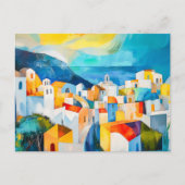 サントリーニはっきりした夕日 シーズンポストカード (正面)