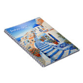 サントリーニアイランドイラストレーション |トラベルアート ノートブック (右側)