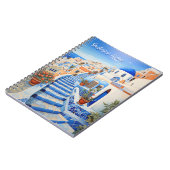 サントリーニアイランドイラストレーション |トラベルアート ノートブック (左側)