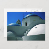 サントリーニアイランドチャーチギリシャ ポストカード (正面/裏面)