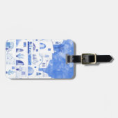 サントリーニウォーターカラーアート ラゲッジタグ (正面横)