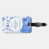 サントリーニウォーターカラーアート ラゲッジタグ (裏面横)