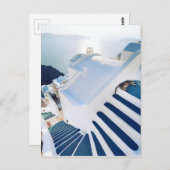 サントリーニオイアステップス，ギリシャ ポストカード (正面/裏面)