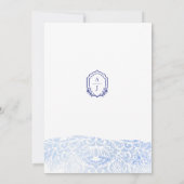 サントリーニギリシャの水の色の宛先ウェディング セーブザデート (裏面)