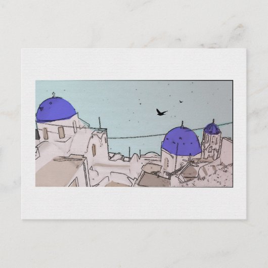 サントリーニギリシャアイランド写真はがき ポストカード (正面)