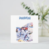 サントリーニギリシャイラストレーションウォーターカラー (スタンド正面)