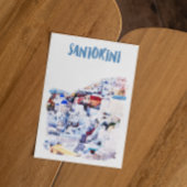 サントリーニギリシャイラストレーションウォーターカラー 招待状