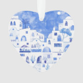 サントリーニギリシャウォーターオーナメント オーナメント (正面)