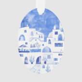 サントリーニギリシャウォーターオーナメント オーナメント (正面)