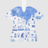 サントリーニギリシャウォーターオーナメント オーナメント (裏面)