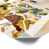 サントリーニギリシャウォールアートスクエアポスター ポスター (角)