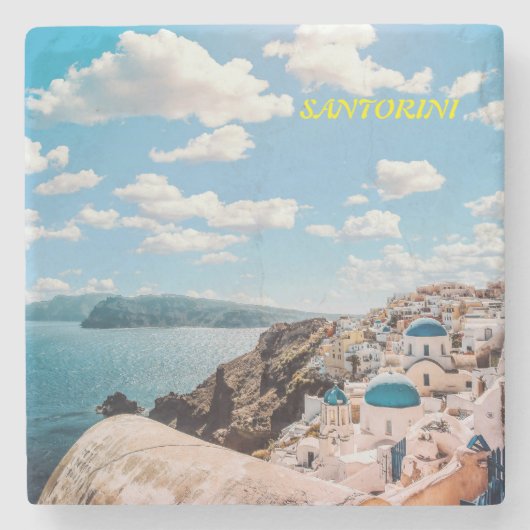 サントリーニギリシャビーチハウス ストーンコースター (正面)