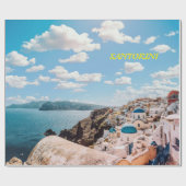 サントリーニギリシャビーチハウス ラッピングペーパー (フラット)