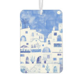 サントリーニギリシャブルーとホワイトウォーターのカラーアート カーエアーフレッシュナー (裏面)