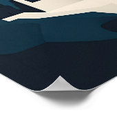 サントリーニギリシャレトロミニマリスト ポスター (角)