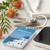 サントリーニギリシャレトロヴィンテージ キーホルダー (正面右)