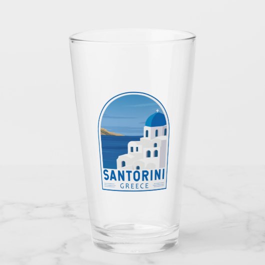 サントリーニギリシャレトロヴィンテージ タンブラーグラス (正面)