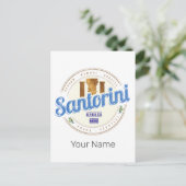 サントリーニギリシャヴィンテージエーゲアンキクラデス島 シーズンポストカード (スタンド正面)