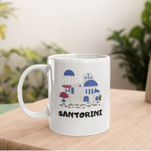サントリーニギリシャヴィンテージトラベル コーヒーマグカップ