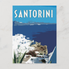 サントリーニギリシャヴィンテージ旅行スタイル ポストカード