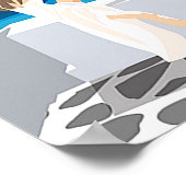 サントリーニギリシャヴィンテージ旅行ポスター ポスター (角)