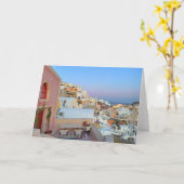 サントリーニギリシャ写真 カード (黄色い花)