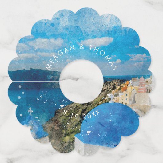 サントリーニギリシャ国外結婚したの目的地 ワイングラスタグ (正面)