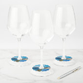 サントリーニギリシャ国外結婚したの目的地 ワイングラスタグ (セット)