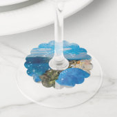 サントリーニギリシャ国外結婚したの目的地 ワイングラスタグ (クローズアップ)