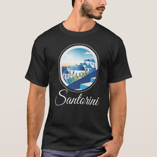 サントリーニギリシャ土産1 Tシャツ (正面)