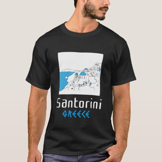 サントリーニギリシャ土産1 Tシャツ (正面)