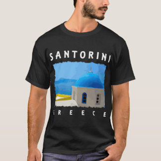 サントリーニギリシャ地中海の島 Tシャツ