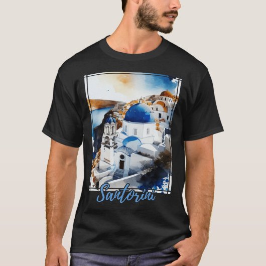サントリーニギリシャ島バケーション Tシャツ (正面)