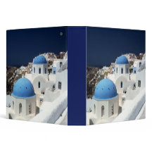 サントリーニギリシャ島ブルースカイ海バインダー