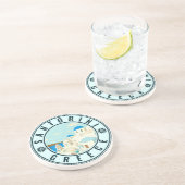 サントリーニギリシャ島ヴィンテージ旅行記念品 コースター (側面)