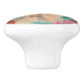 サントリーニギリシャ島水彩旅行記念 セラミックノブ (側面)