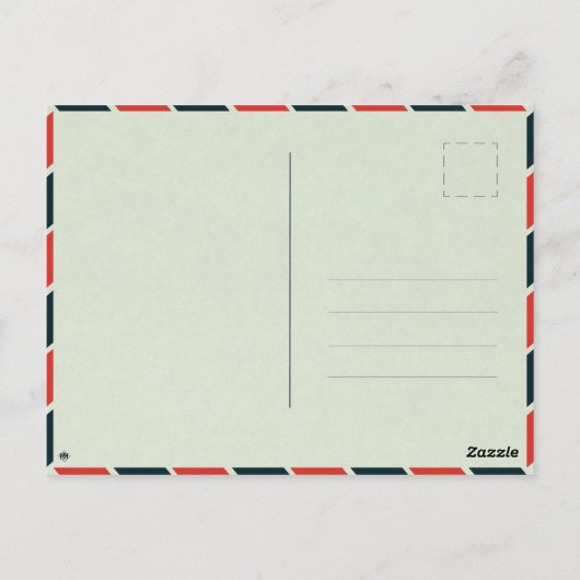 サントリーニギリシャ島水彩旅行記念 ポストカード (裏面)